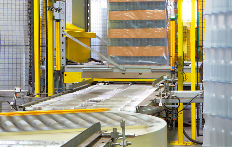 Industrial conveyor system with ball transfer units